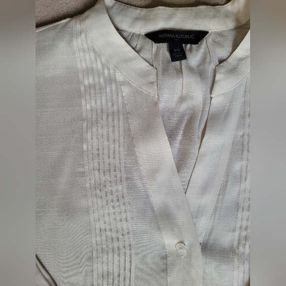 Banana Republic Women Off-White Balloon Sleeve Blouse Size XS NWOT *Oversize Fit - Picture 4 of 4